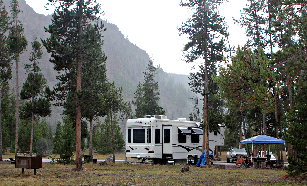 Yellowstone National Park RV Camping Scenic View