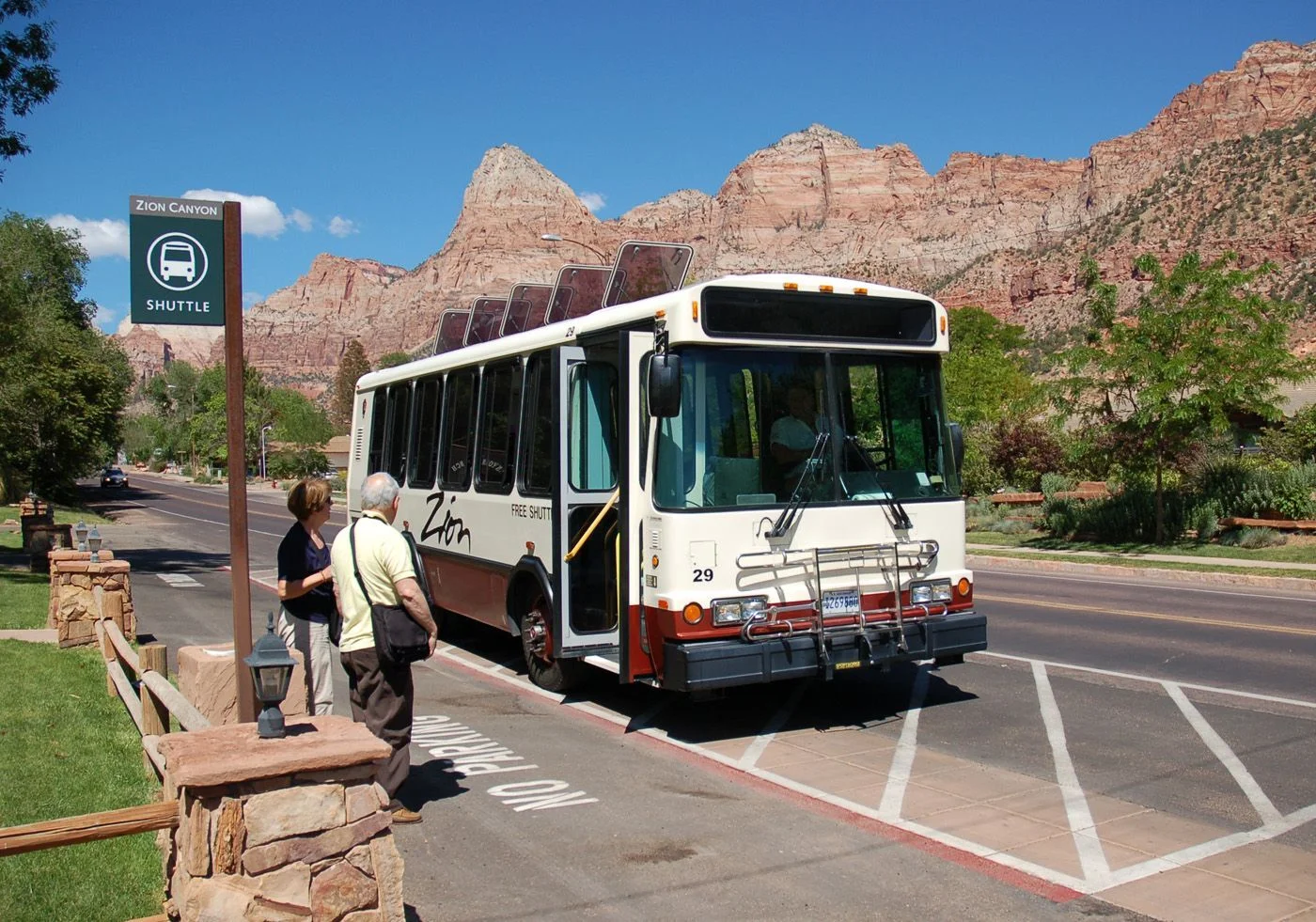 Zion National Park Virgin River and Red Rocks